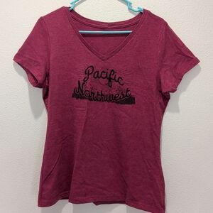 Pacific Northwest Women's V-Neck T-Shirt - Maroon